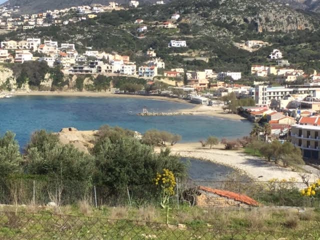 Almyrida sandy beach perfect for swimming and sunbathing